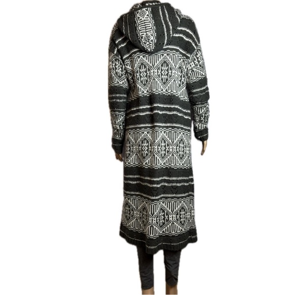 Forever 21 extra long winter open cardigan hooded sweater with slouch pockets - Picture 2 of 16